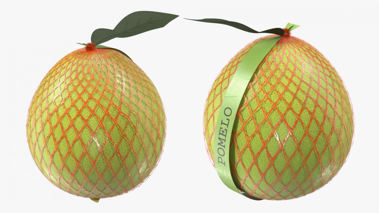 3D Pomelo Green Fruit Package Fur(1) model