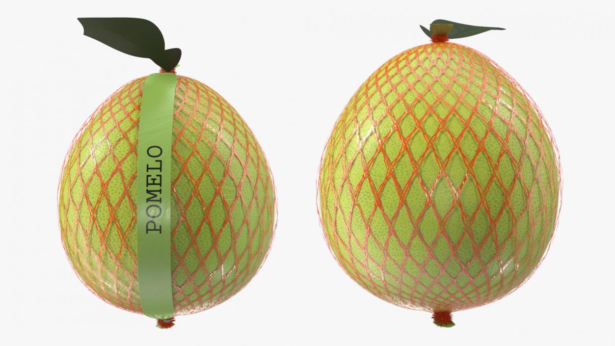 3D Pomelo Green Fruit Package Fur(1) model