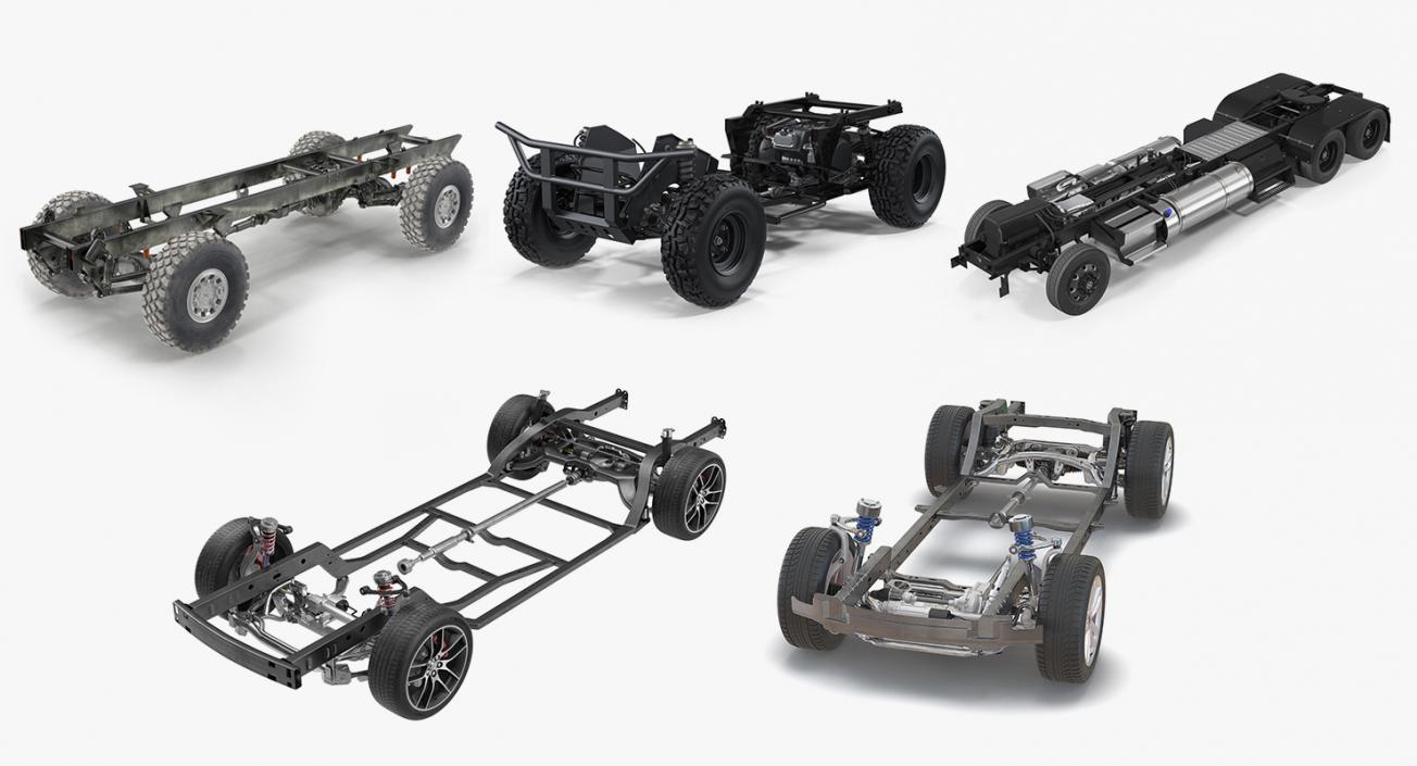 3D Vehicle Chassis 3D Models Collection 5 model