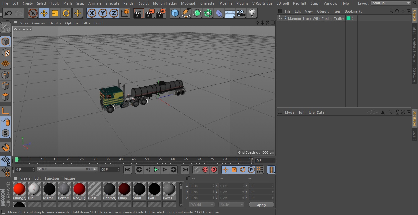 Marmon Truck with Tanker Trailer 3D