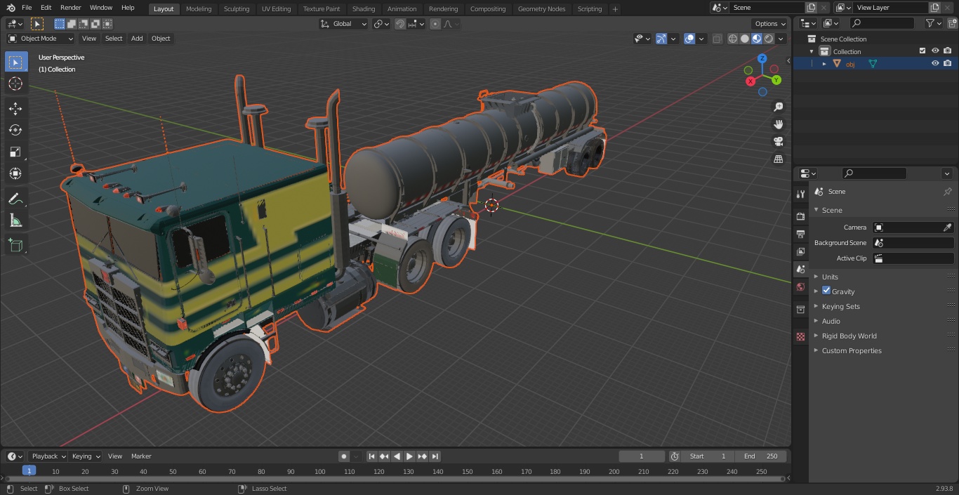 Marmon Truck with Tanker Trailer 3D