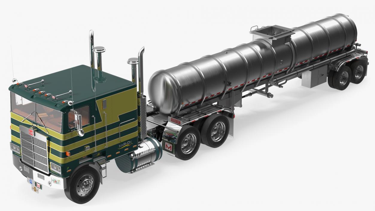 Marmon Truck with Tanker Trailer 3D