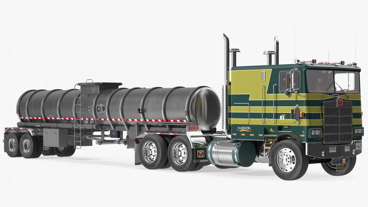 Marmon Truck with Tanker Trailer 3D