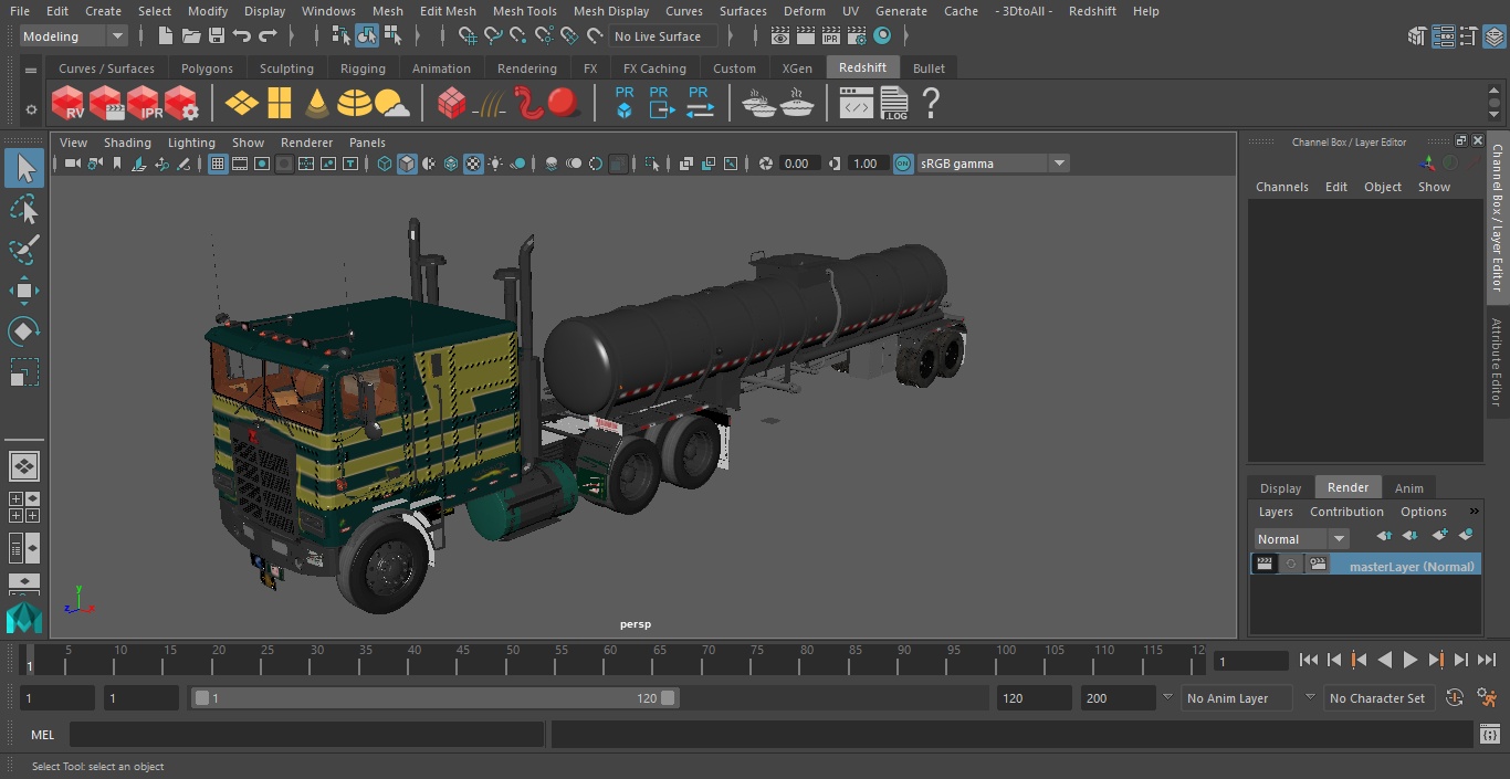 Marmon Truck with Tanker Trailer 3D