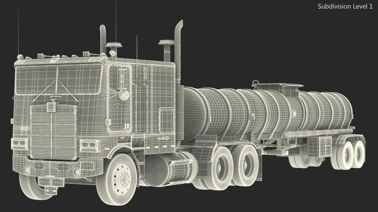 Marmon Truck with Tanker Trailer 3D