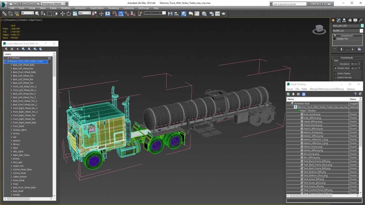 Marmon Truck with Tanker Trailer 3D