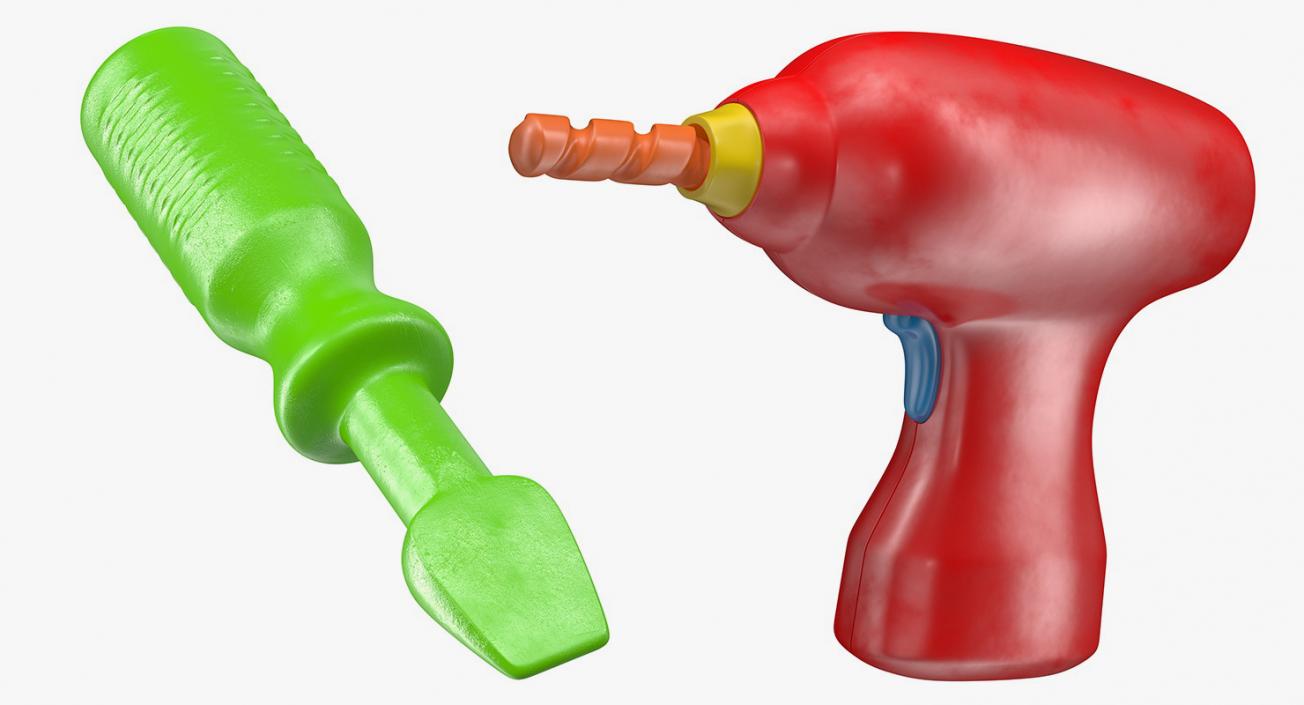 Plastic Toy Tools 3D