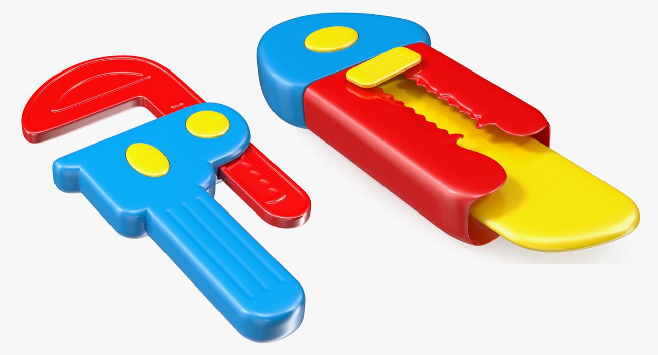 Plastic Toy Tools 3D