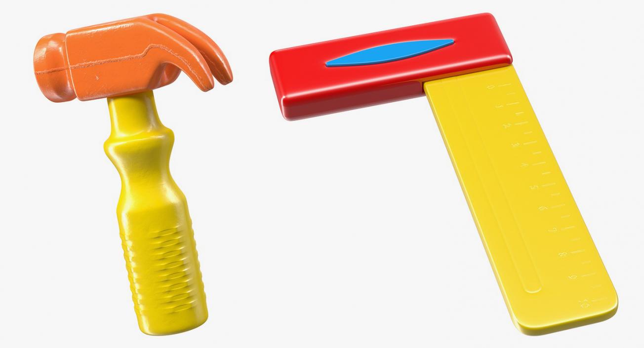 Plastic Toy Tools 3D