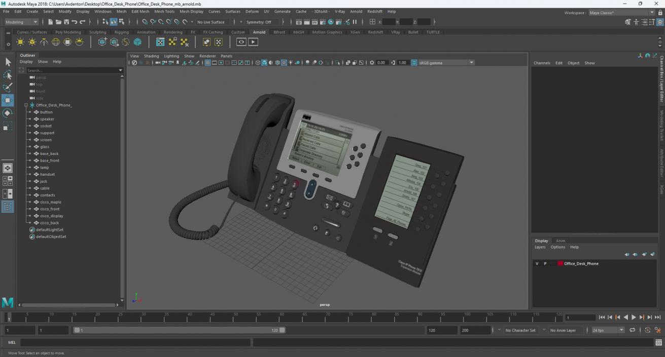 Office Desk Phone 3D