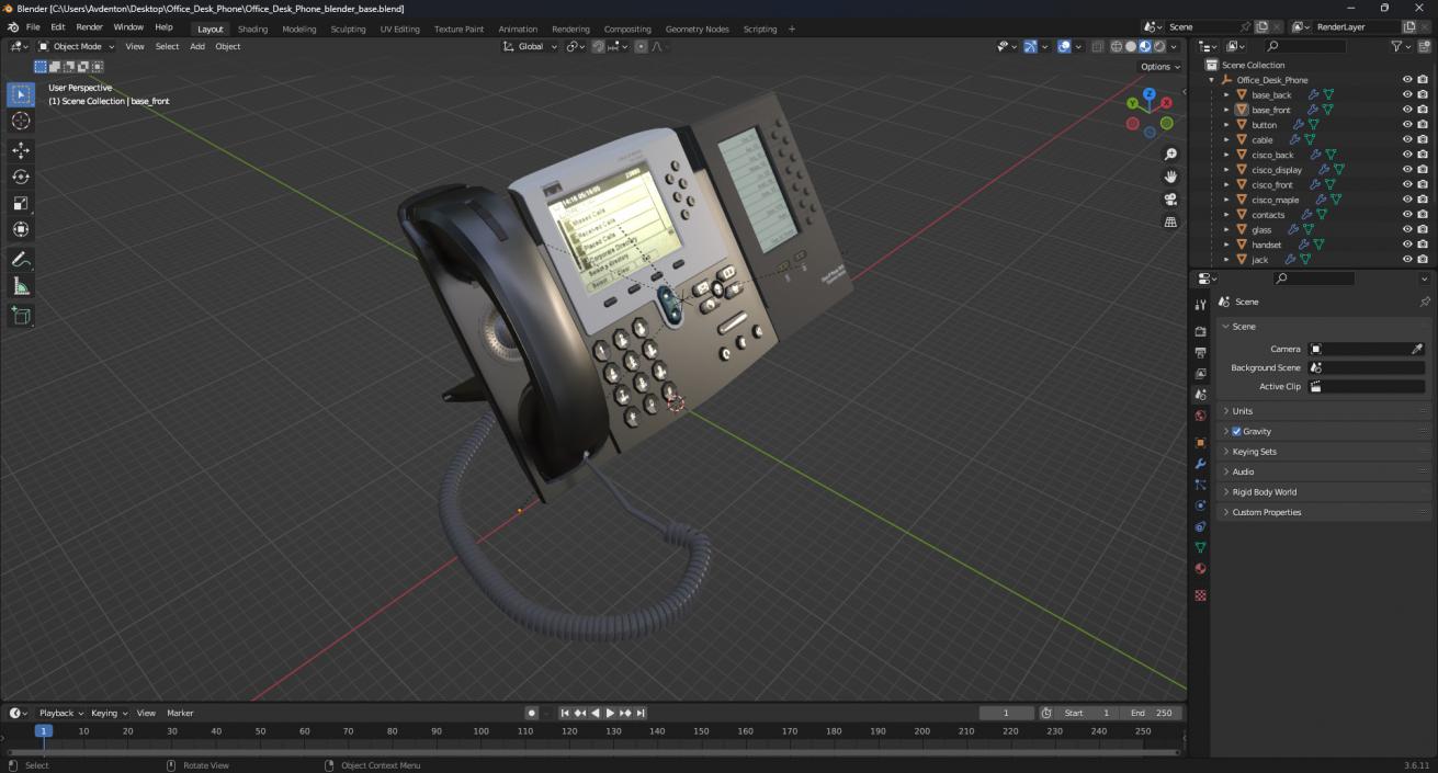 Office Desk Phone 3D