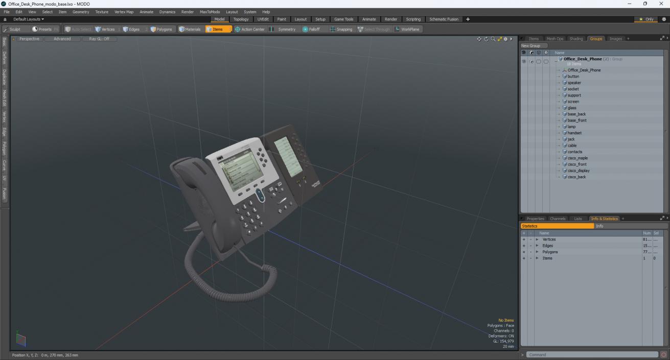 Office Desk Phone 3D