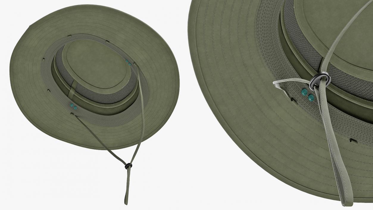 3D model Green Outdoor Fishing Hat