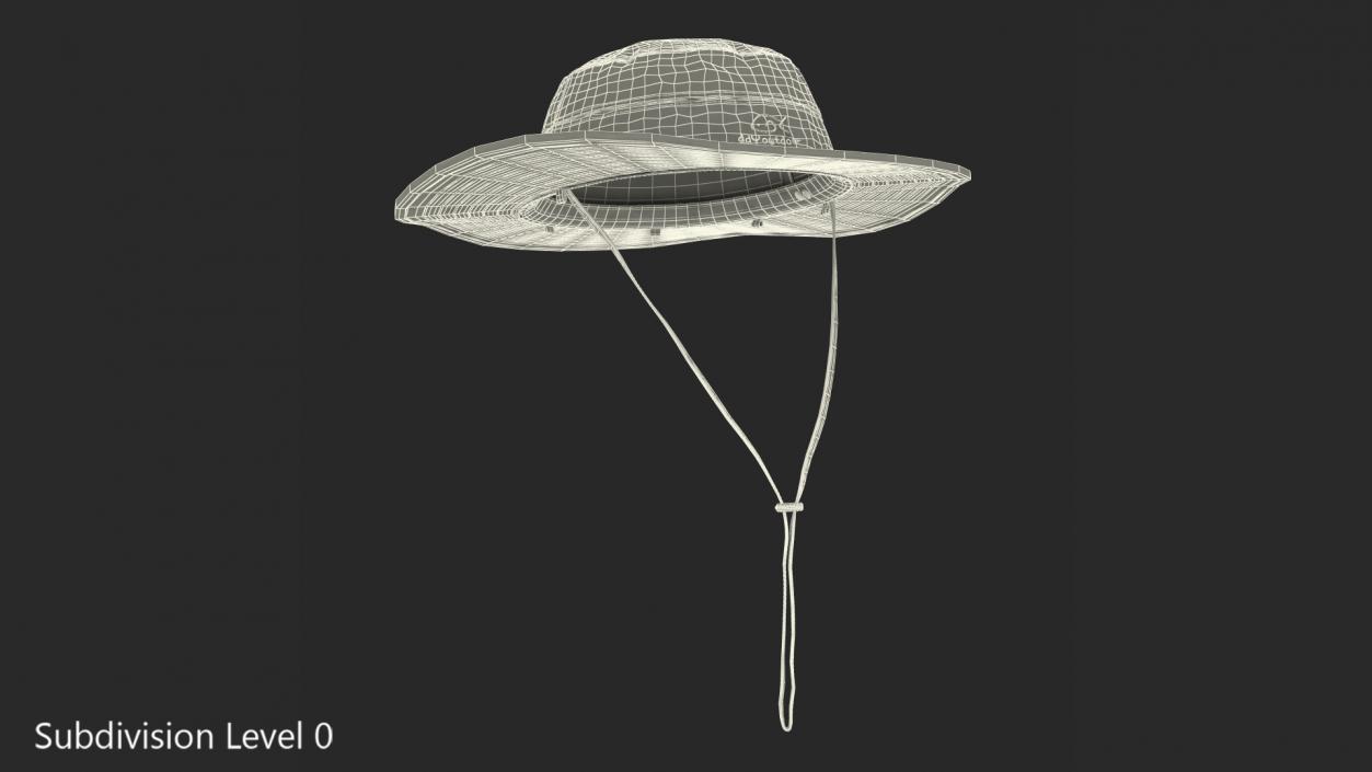 3D model Green Outdoor Fishing Hat