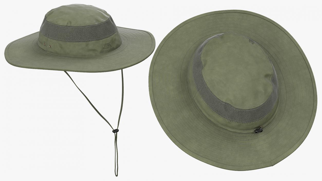 3D model Green Outdoor Fishing Hat