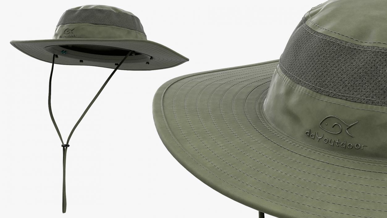 3D model Green Outdoor Fishing Hat