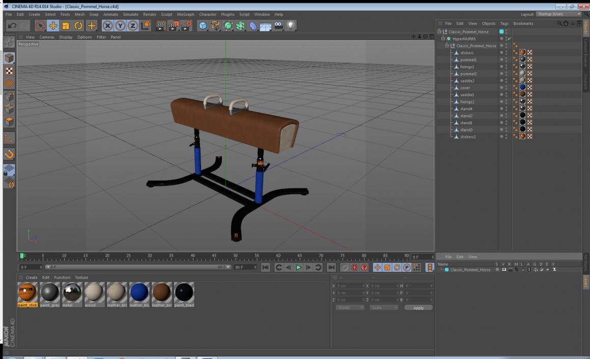 3D model Classic Pommel Horse