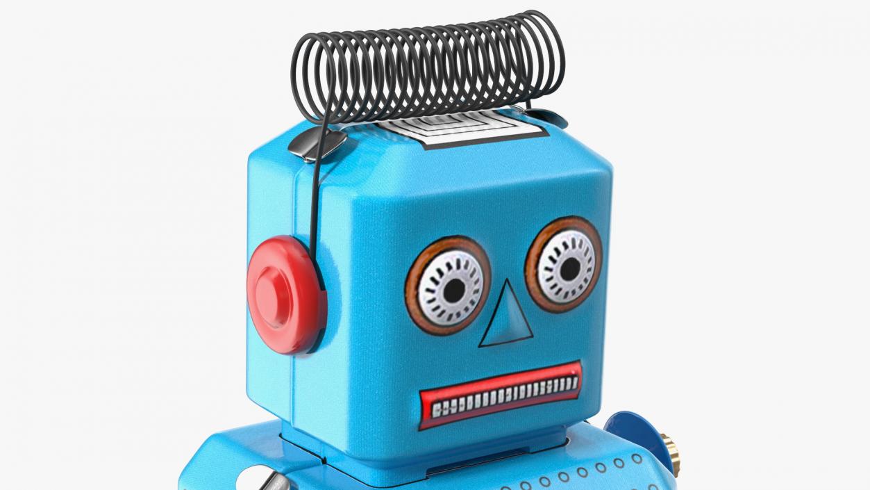 3D Metal Walking Tin Toy Retro Robot model