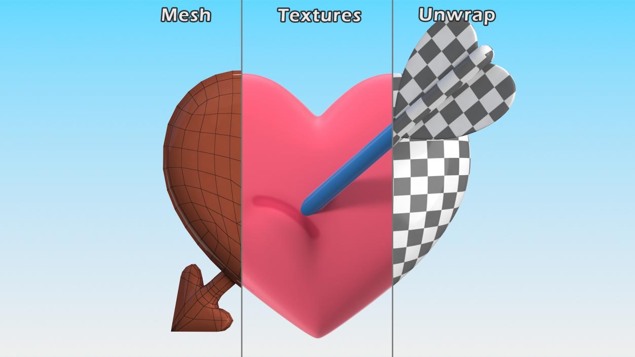 Heart with Arrow Emoji 3D