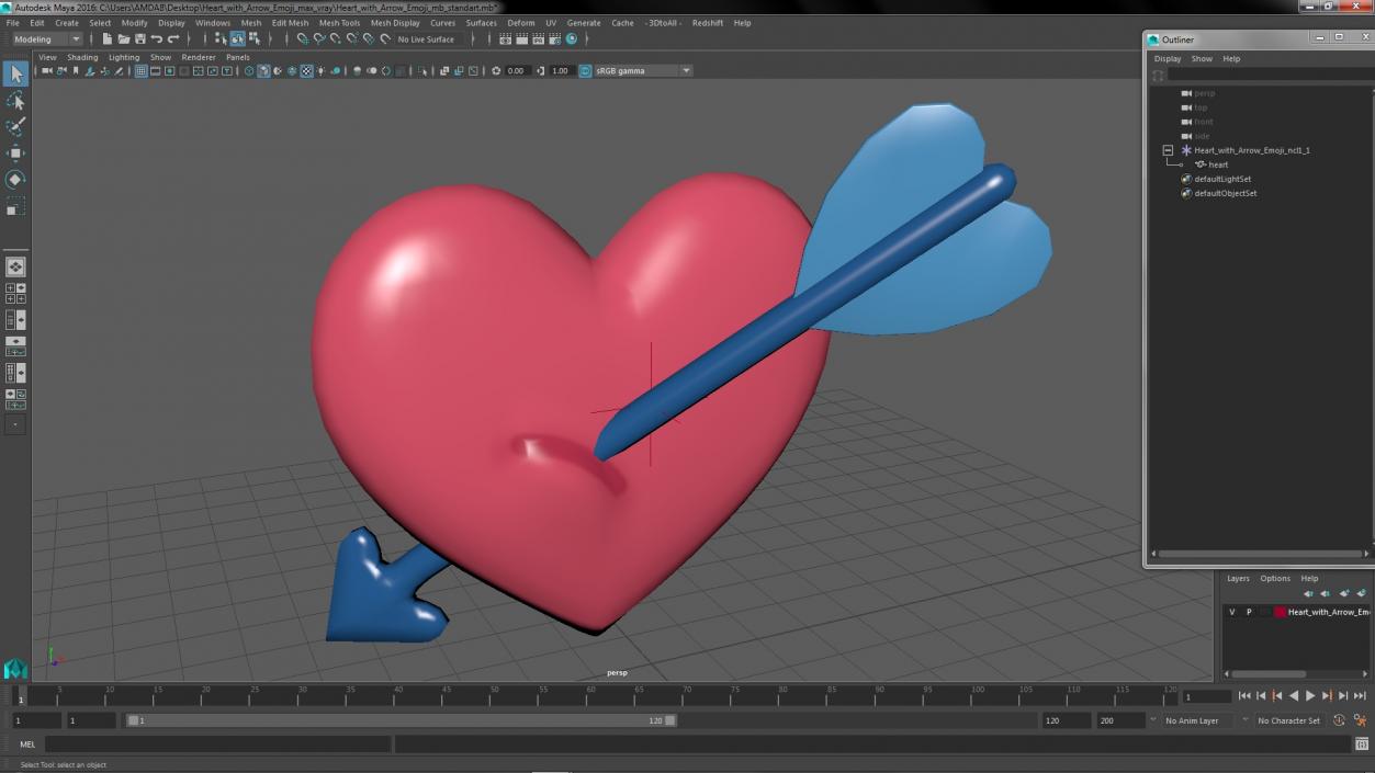 Heart with Arrow Emoji 3D