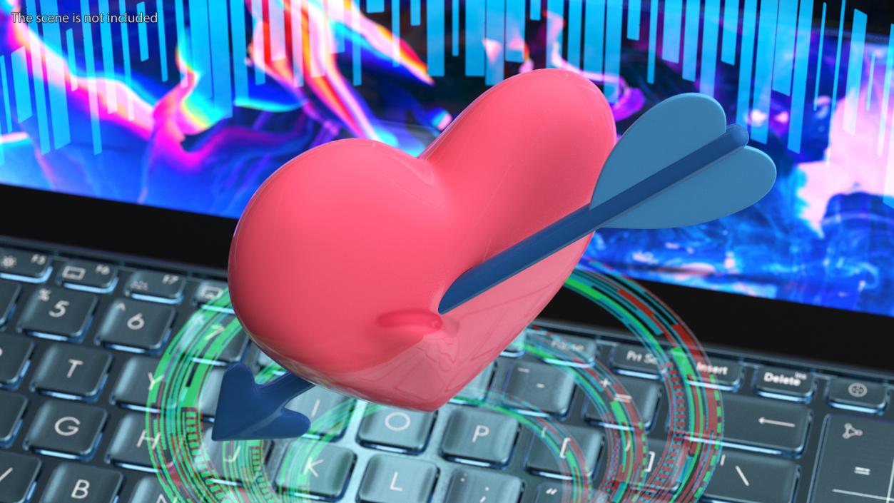 Heart with Arrow Emoji 3D