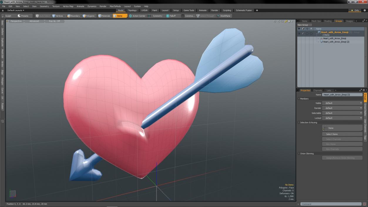 Heart with Arrow Emoji 3D