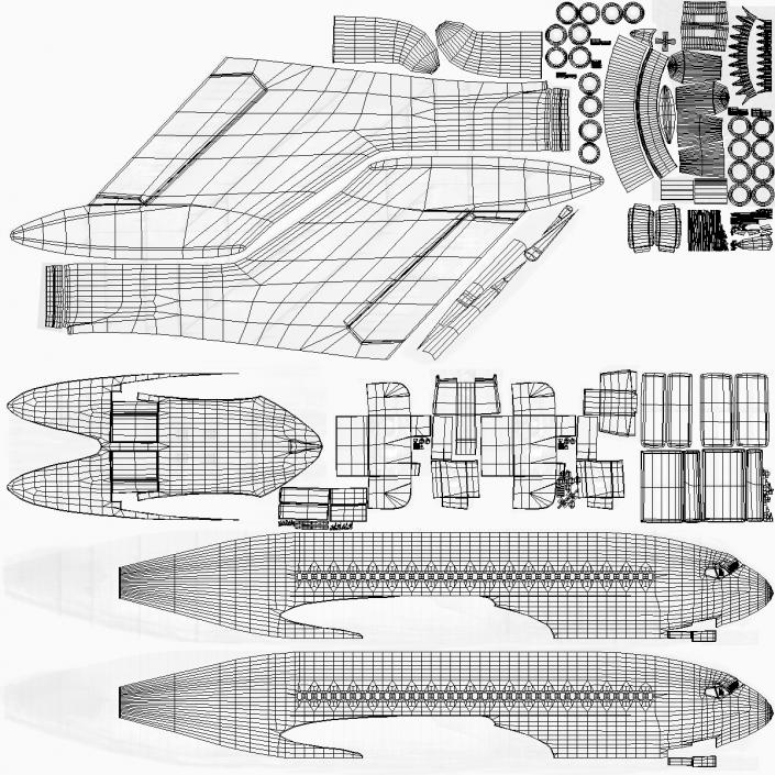 3D model Boeing 727-100 Private Generic