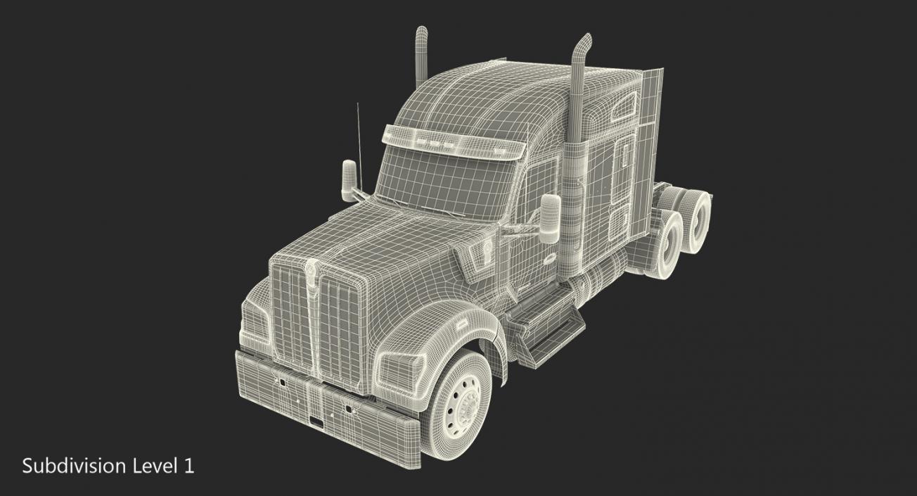 3D model Kenworth W990 Rigged