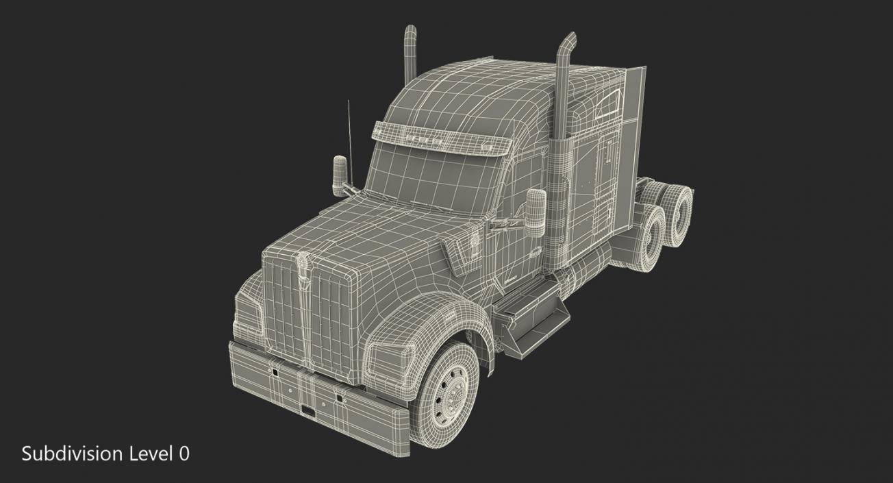 3D model Kenworth W990 Rigged