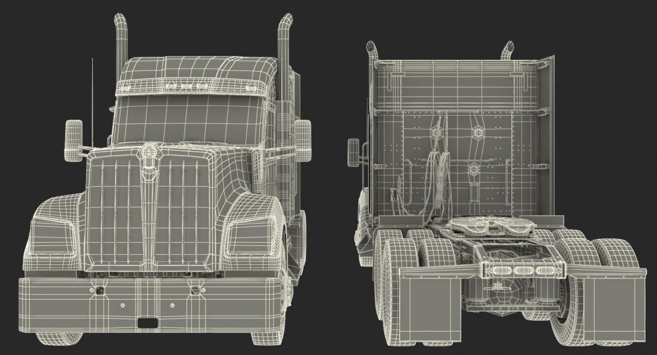 3D model Kenworth W990 Rigged