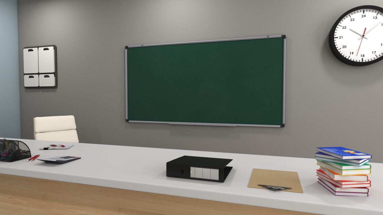 School chalkboard 3D