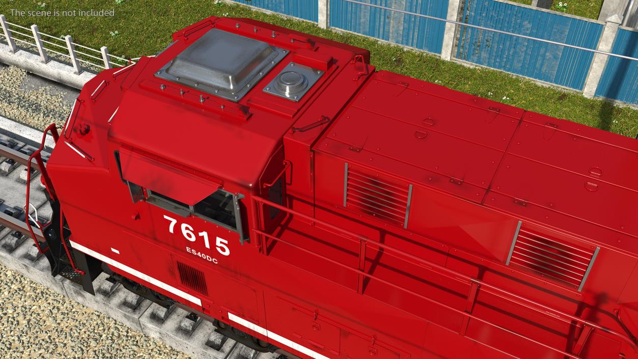 3D Locomotive Canadian Pacific with Tarpaulin Freight Wagon