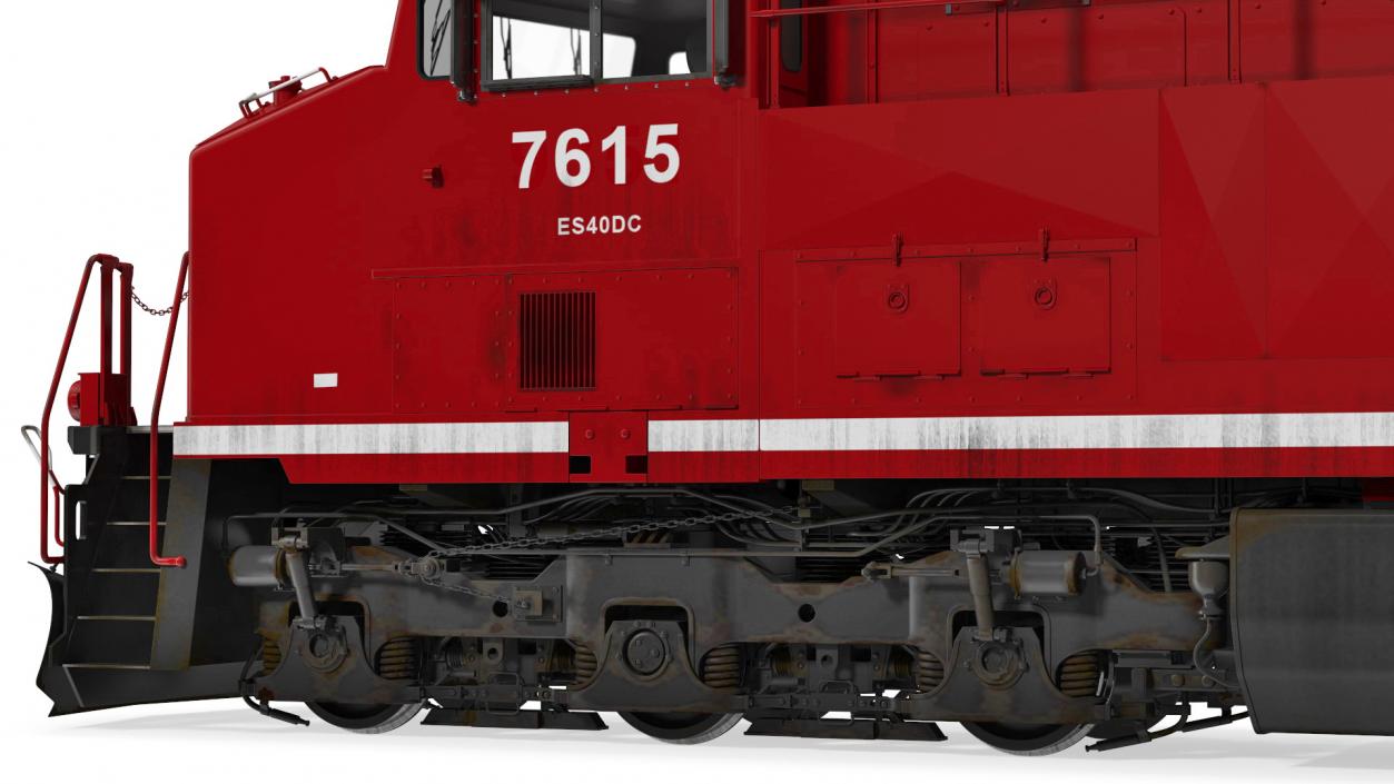 3D Locomotive Canadian Pacific with Tarpaulin Freight Wagon