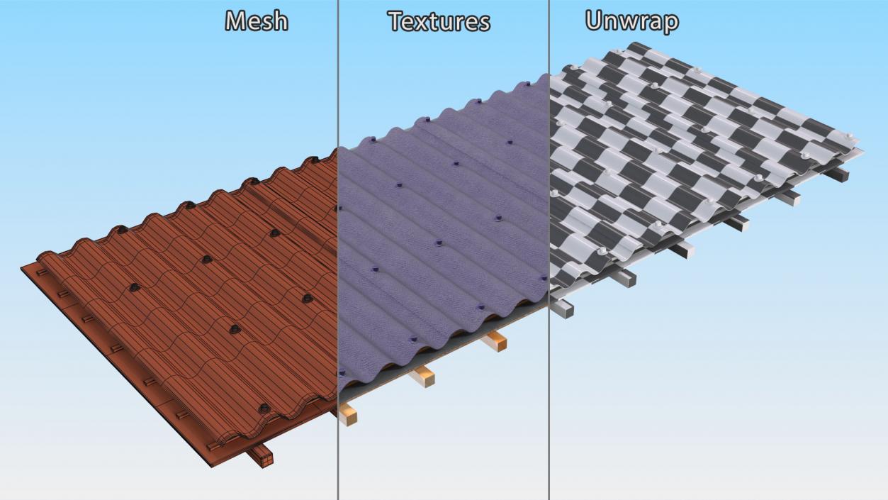 3D Roofing Materials Collection model