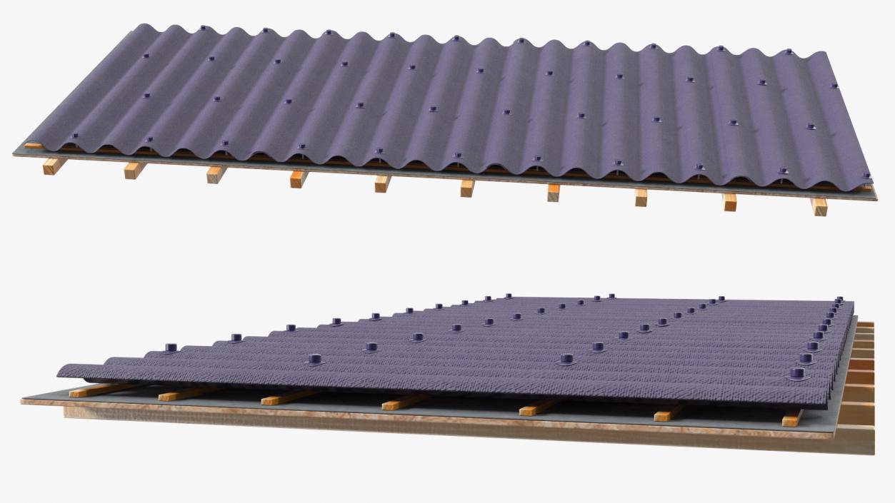 3D Roofing Materials Collection model