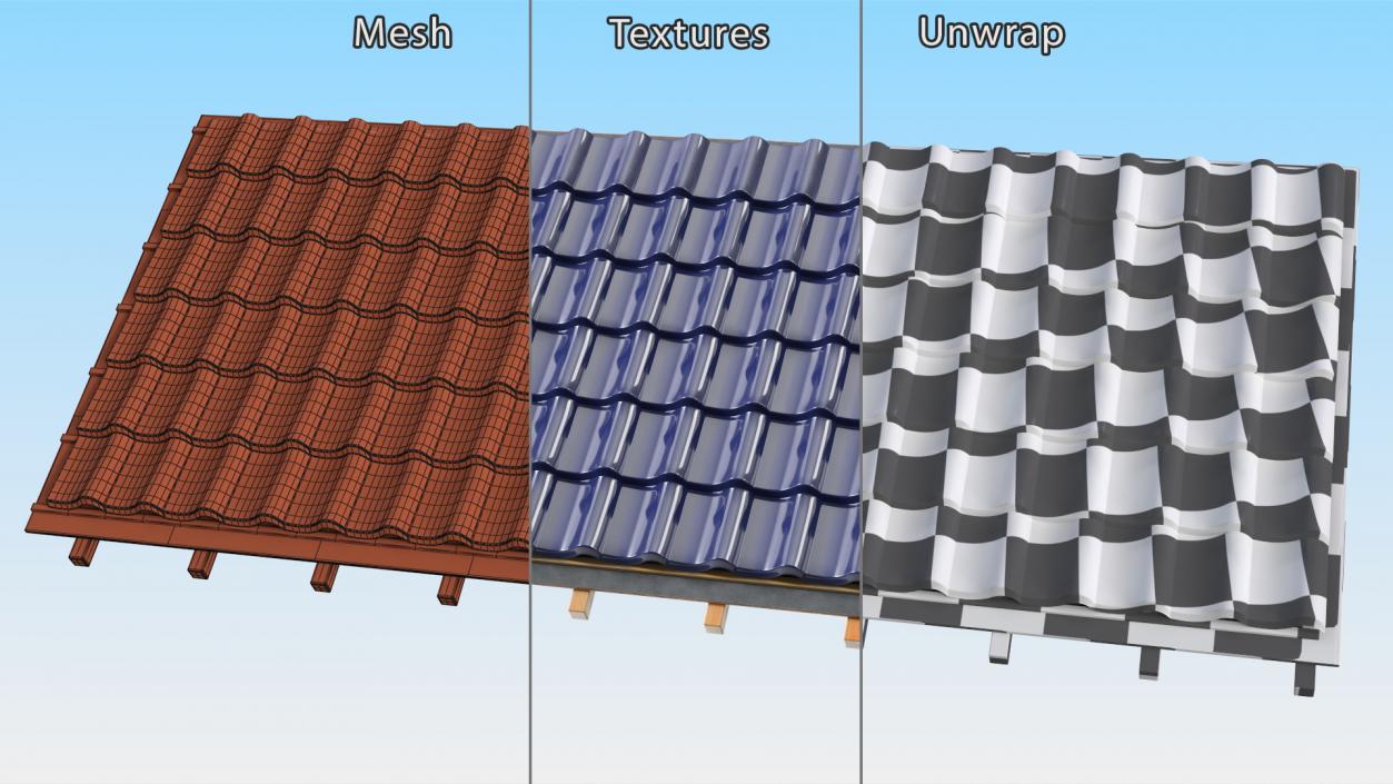 3D Roofing Materials Collection model