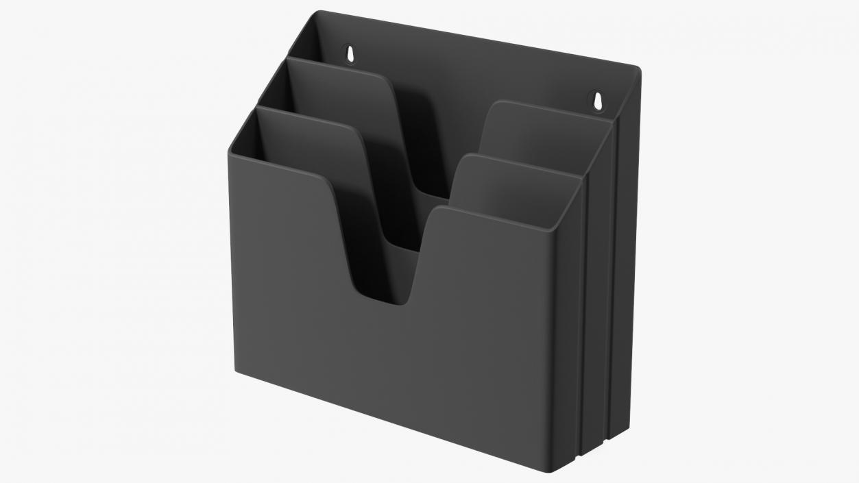 3D Horizontal Folder Organizer Black model