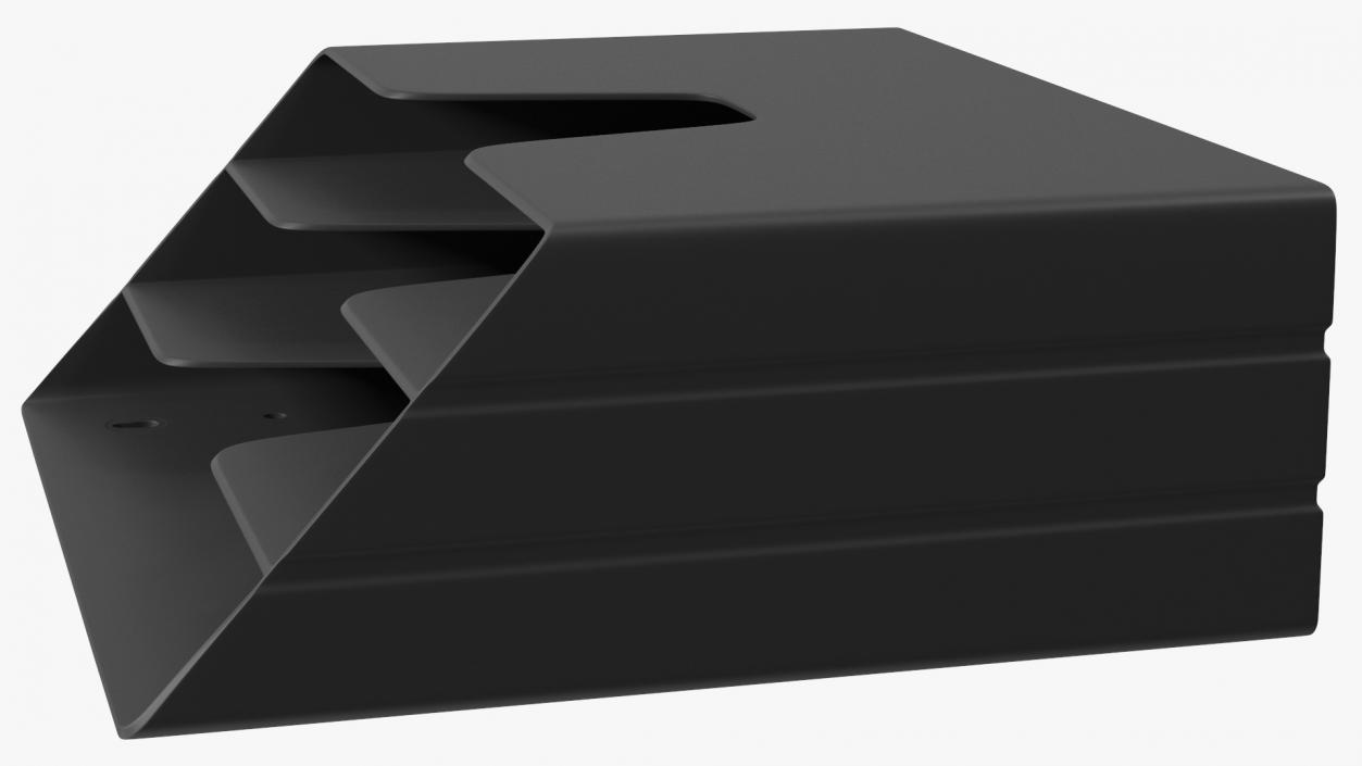 3D Horizontal Folder Organizer Black model