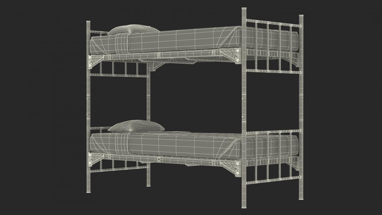 Military Bunk Bed Worn 3D