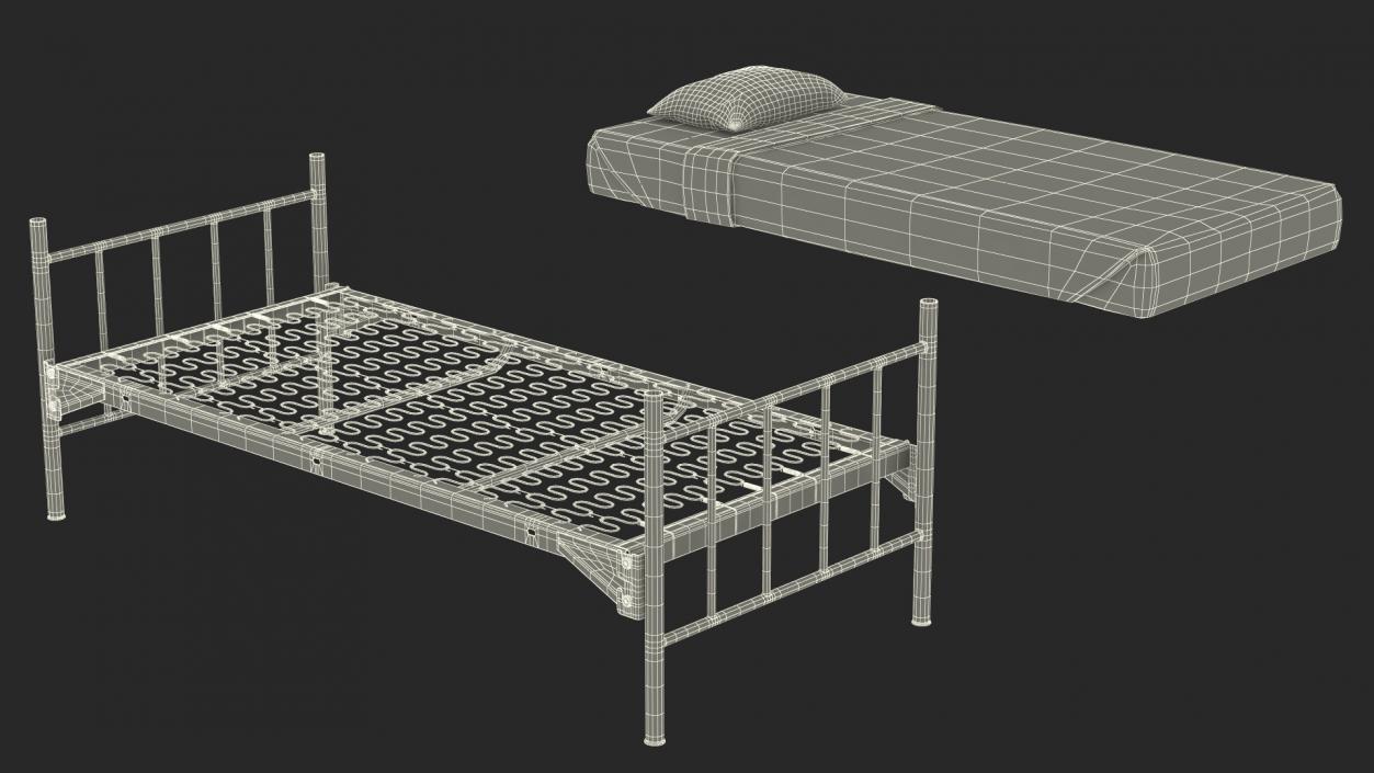 Military Bunk Bed Worn 3D