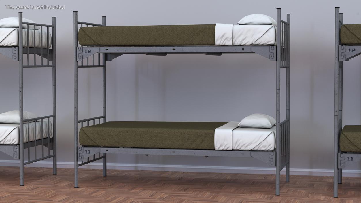 Military Bunk Bed Worn 3D