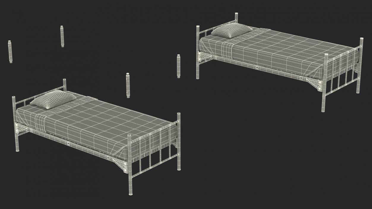 Military Bunk Bed Worn 3D