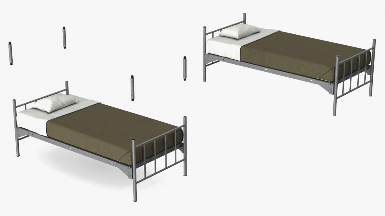 Military Bunk Bed Worn 3D