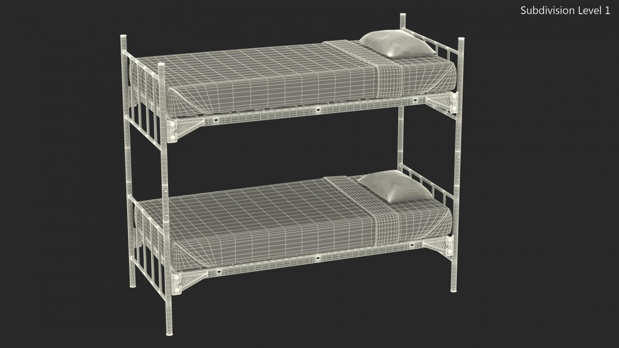 Military Bunk Bed Worn 3D