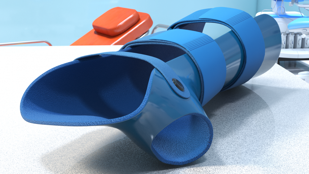 Resting Hand Splint Blue 3D model