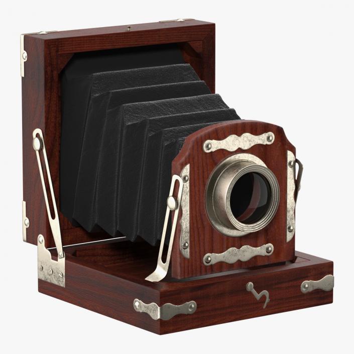 Antique Folding Camera 3D