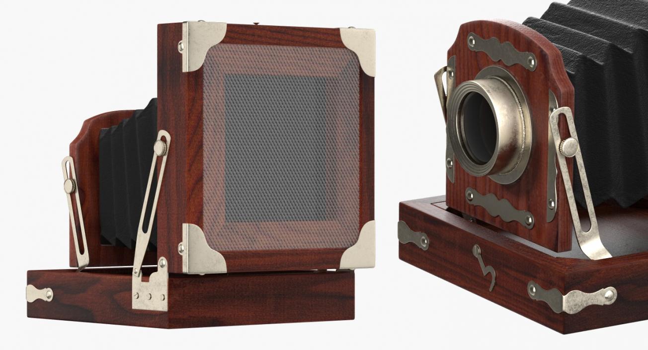 Antique Folding Camera 3D