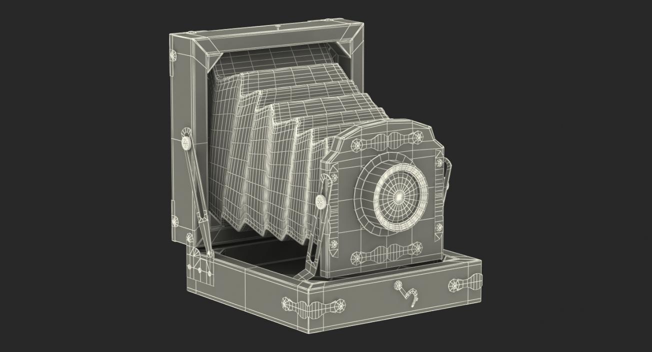 Antique Folding Camera 3D