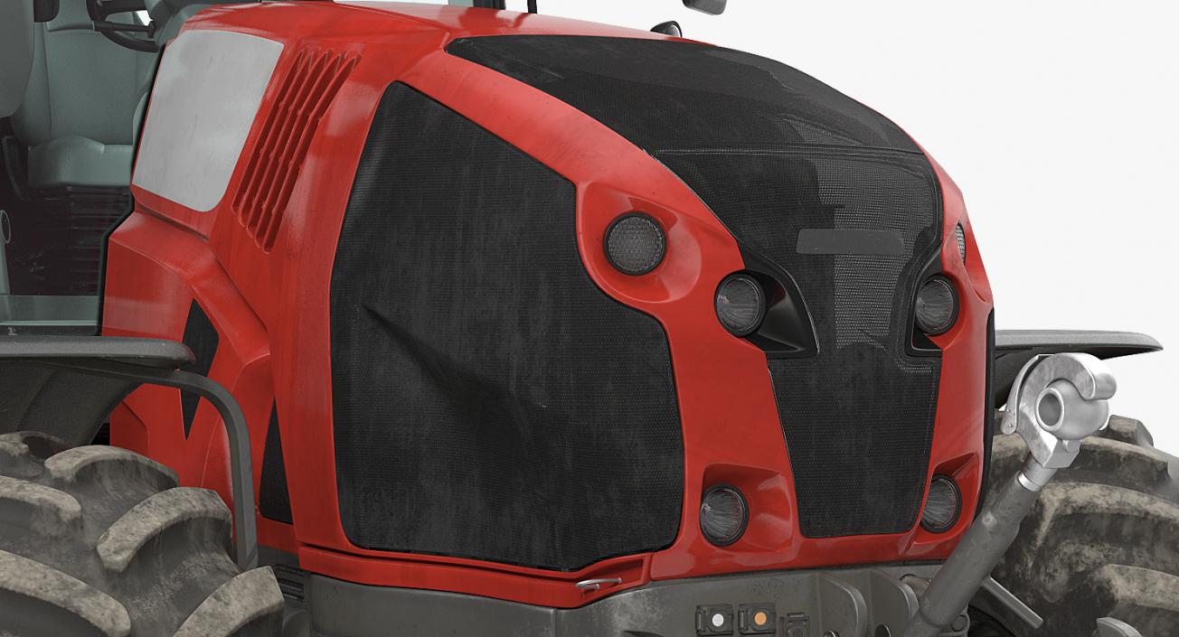 3D model Tractor Dirty Rigged