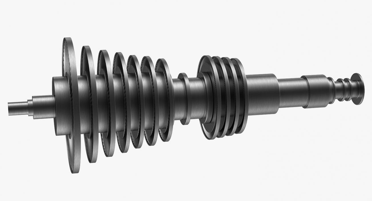 Steam Turbine Rotor 3D model